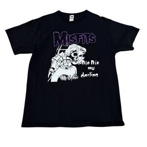 MISFITS DIE DIE MY DARLING Men's Graphic T Shirt Black Size Large